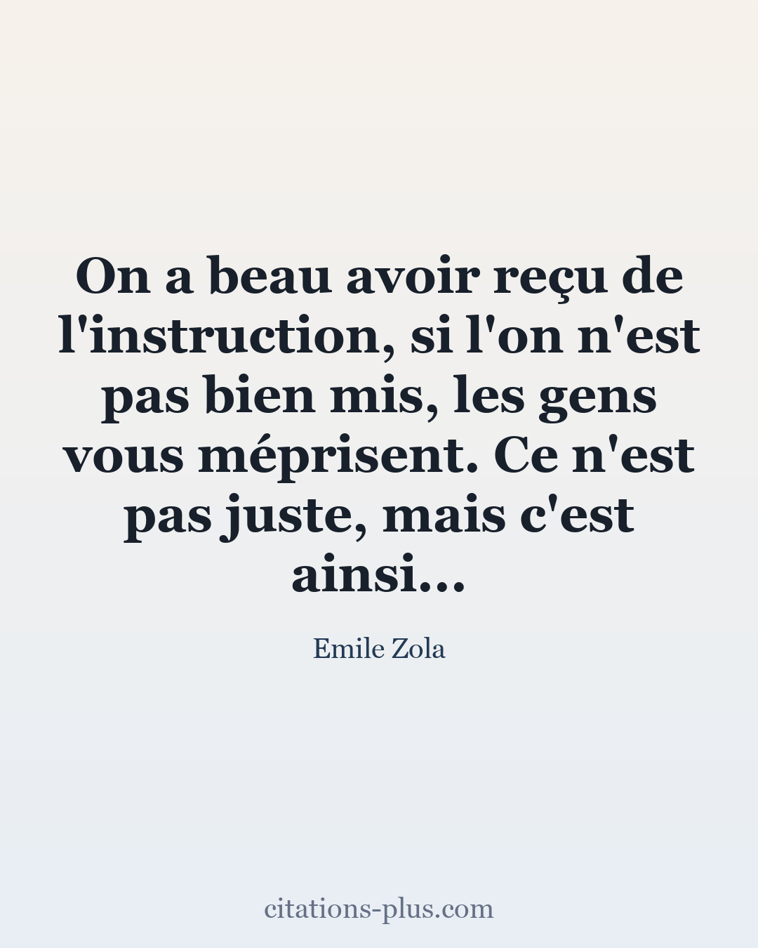 Carte Premium clair — Emile Zola