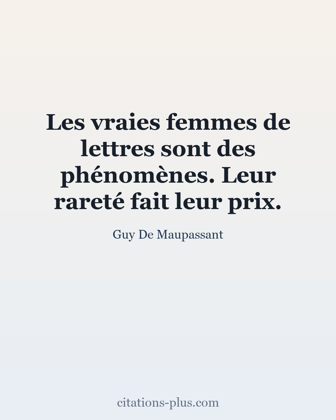 Carte Premium clair — Guy De Maupassant