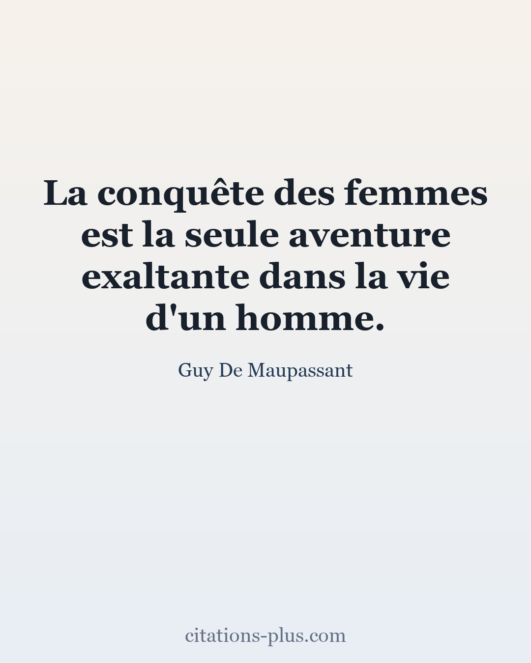 Carte Premium clair — Guy De Maupassant