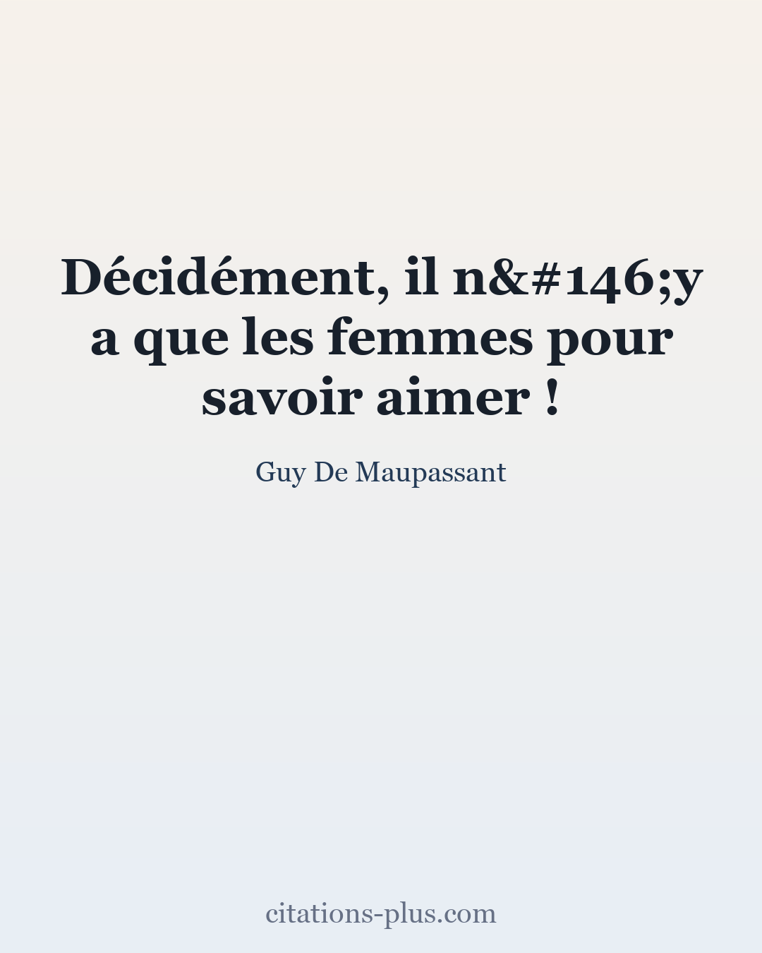Carte Premium clair — Guy De Maupassant