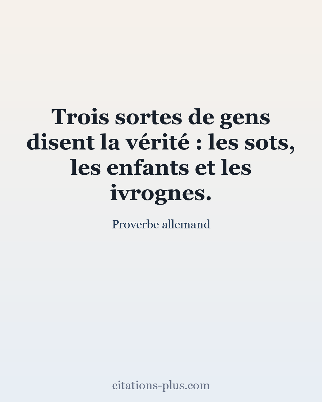 Carte Premium clair — Proverbe allemand