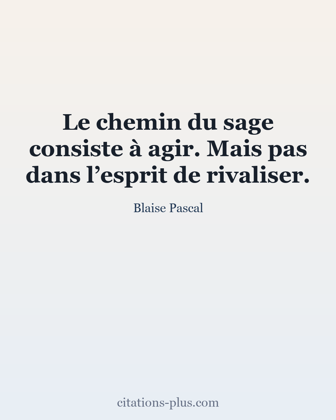 Carte Premium clair — Blaise Pascal