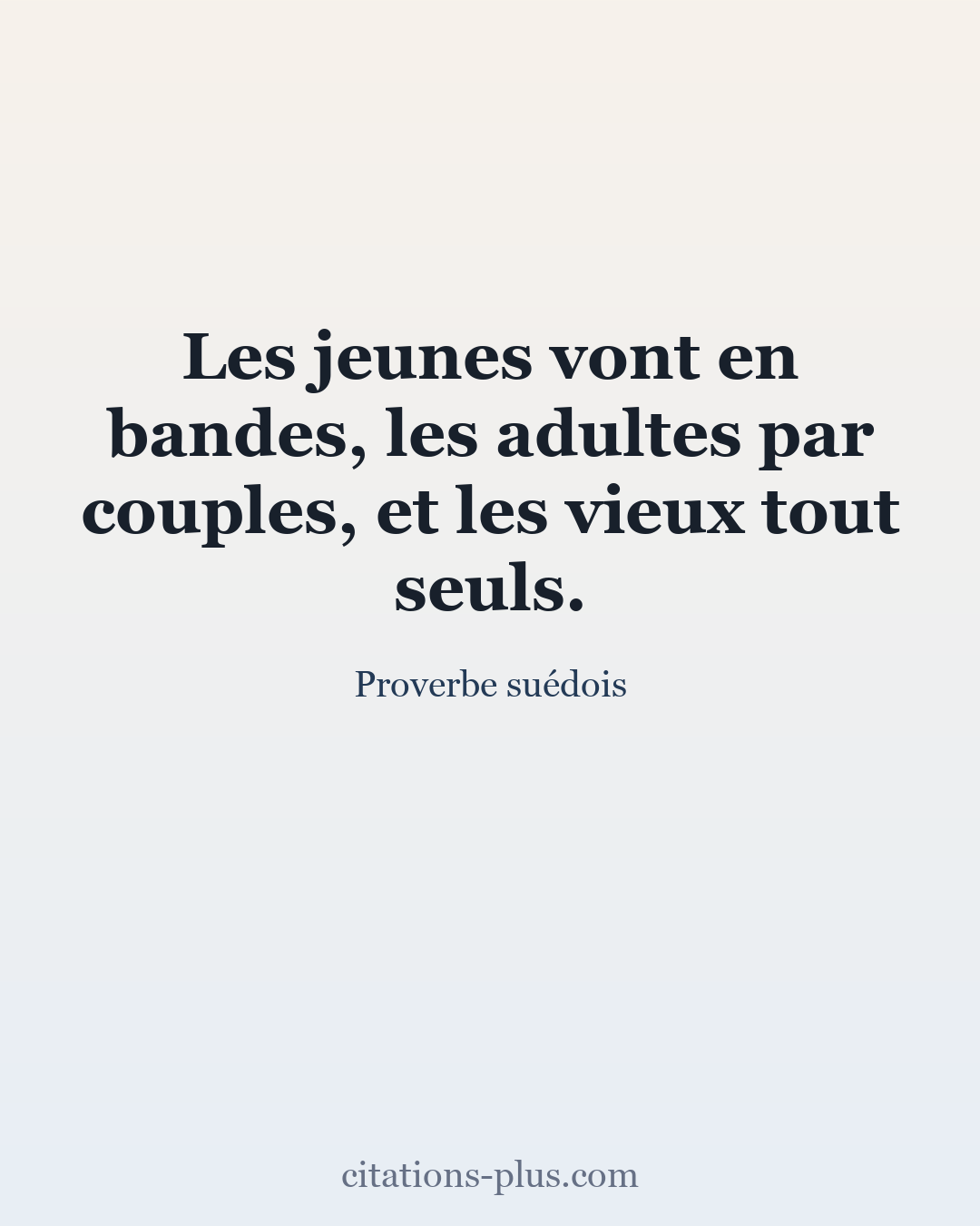 Carte Premium clair — Proverbe suédois