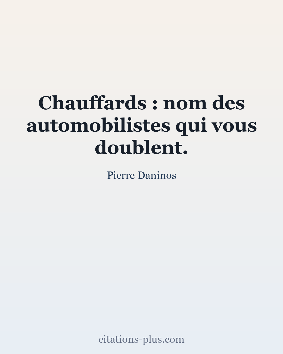 Carte Premium clair — Pierre Daninos