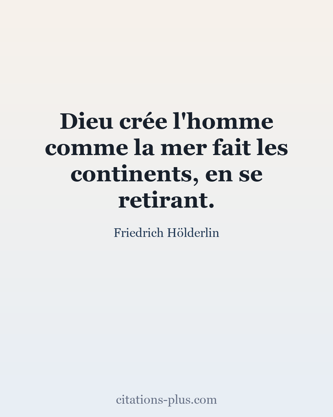 Carte Premium clair — Friedrich Hölderlin