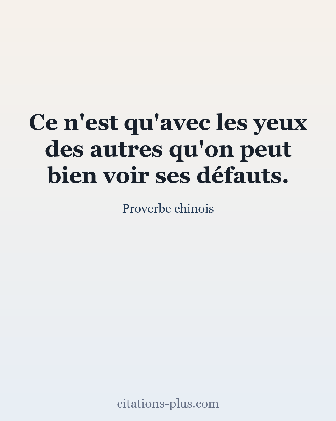 Carte Premium clair — Proverbe chinois