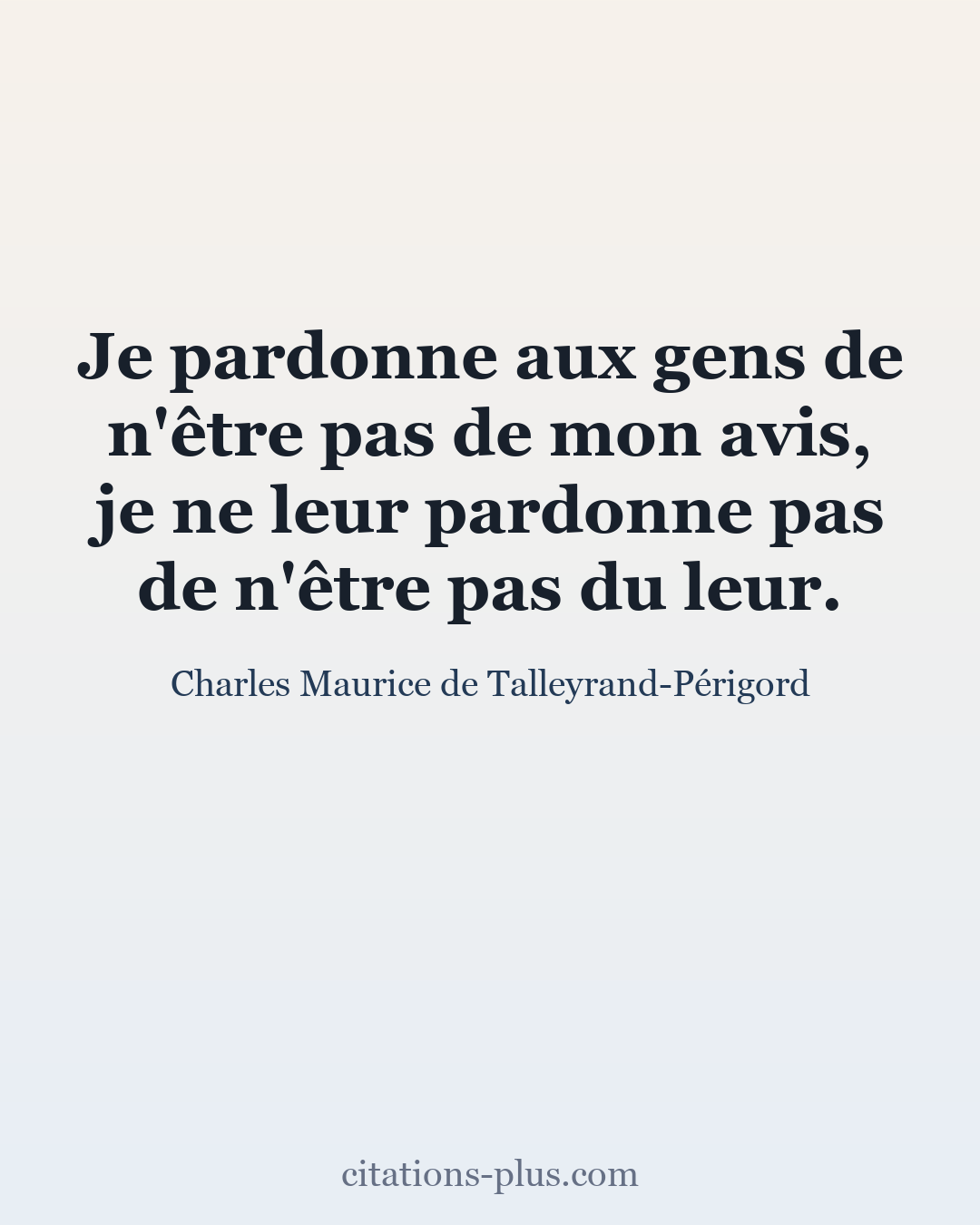 Carte Premium clair — Charles Maurice de Talleyrand-Périgord