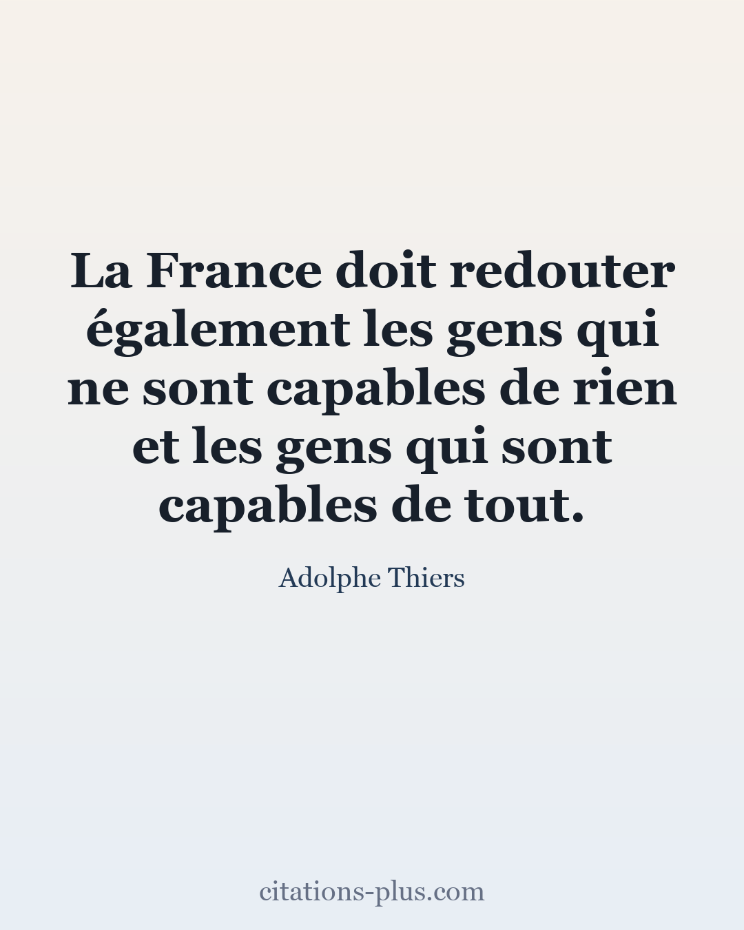 Carte Premium clair — Adolphe Thiers