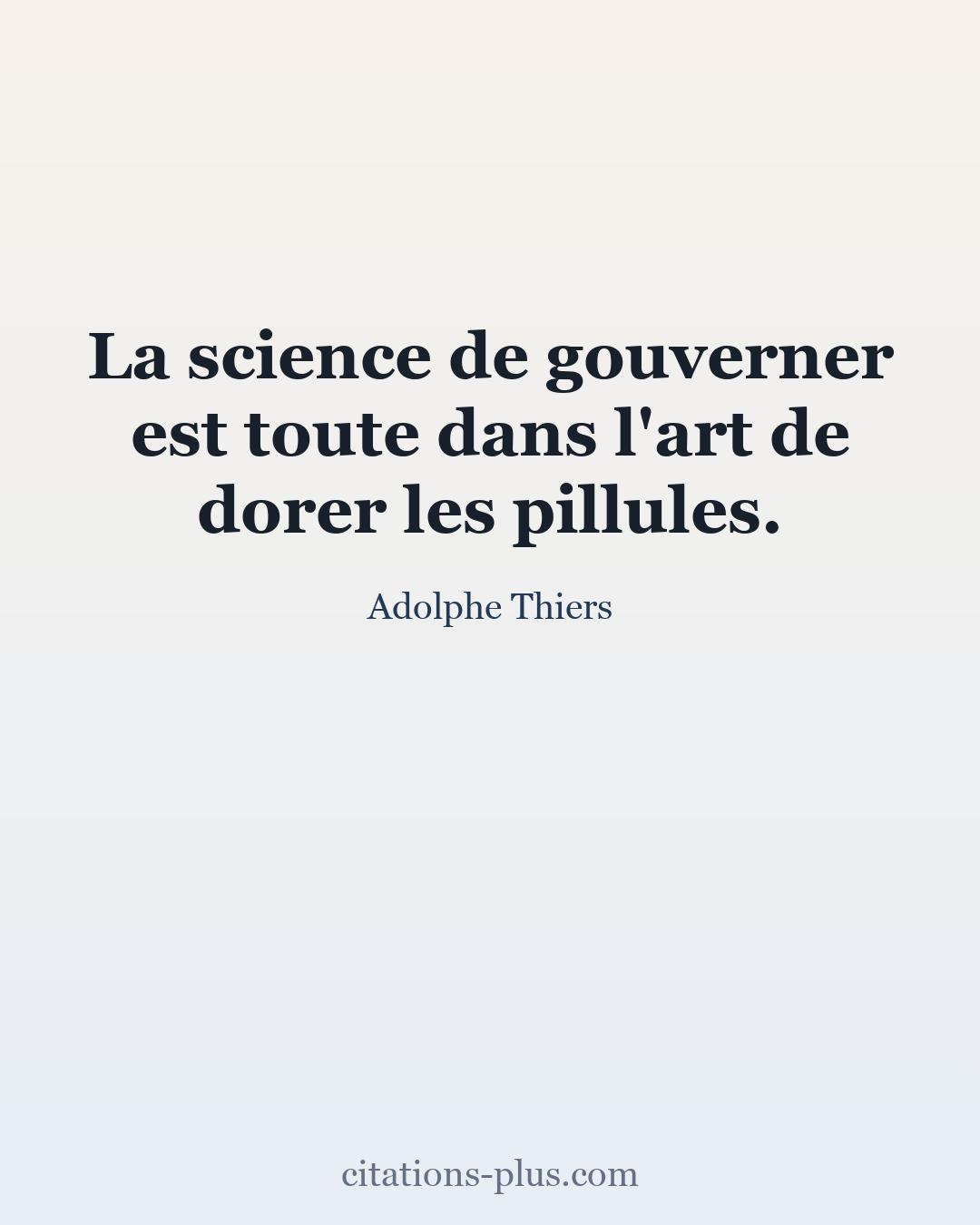 Carte Premium clair — Adolphe Thiers