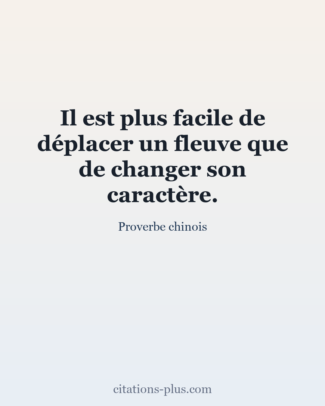 Carte Premium clair — Proverbe chinois
