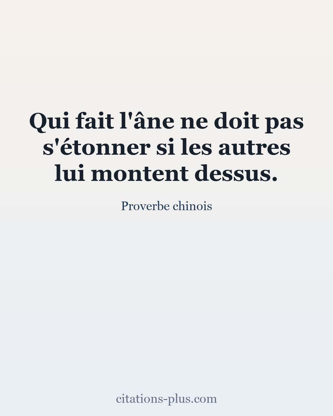 Carte Premium clair — Proverbe chinois
