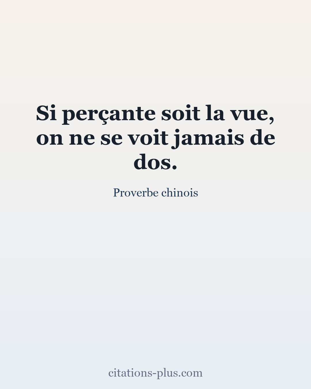 Carte Premium clair — Proverbe chinois