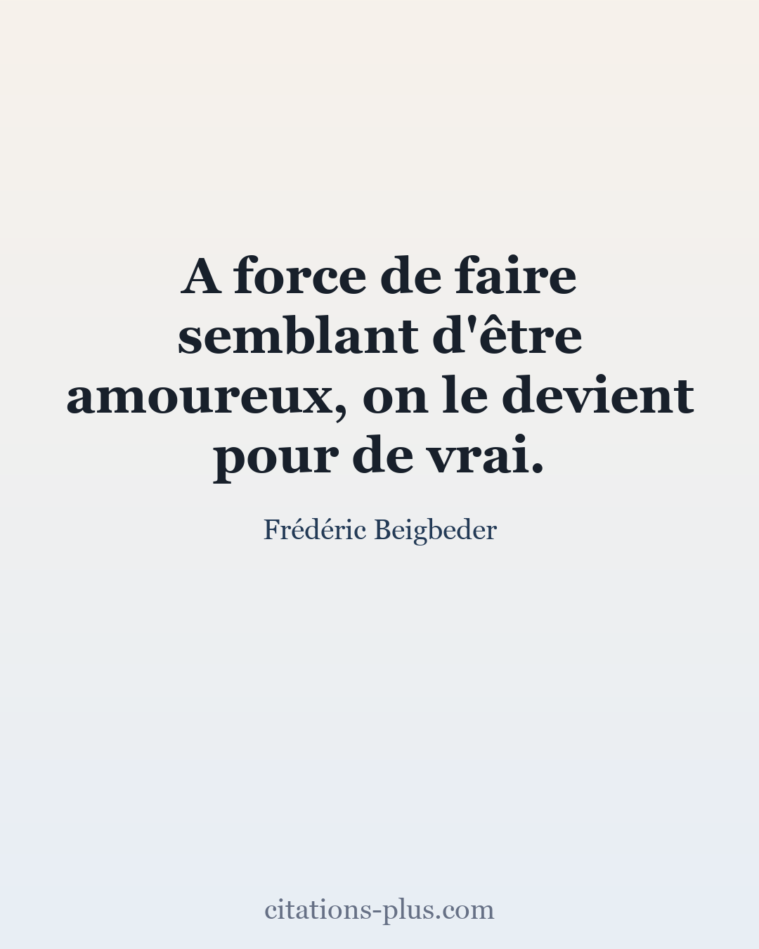 Carte Premium clair — Frédéric Beigbeder
