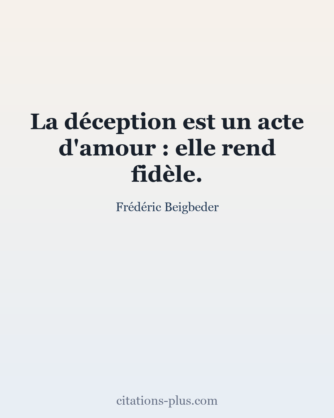 Carte Premium clair — Frédéric Beigbeder