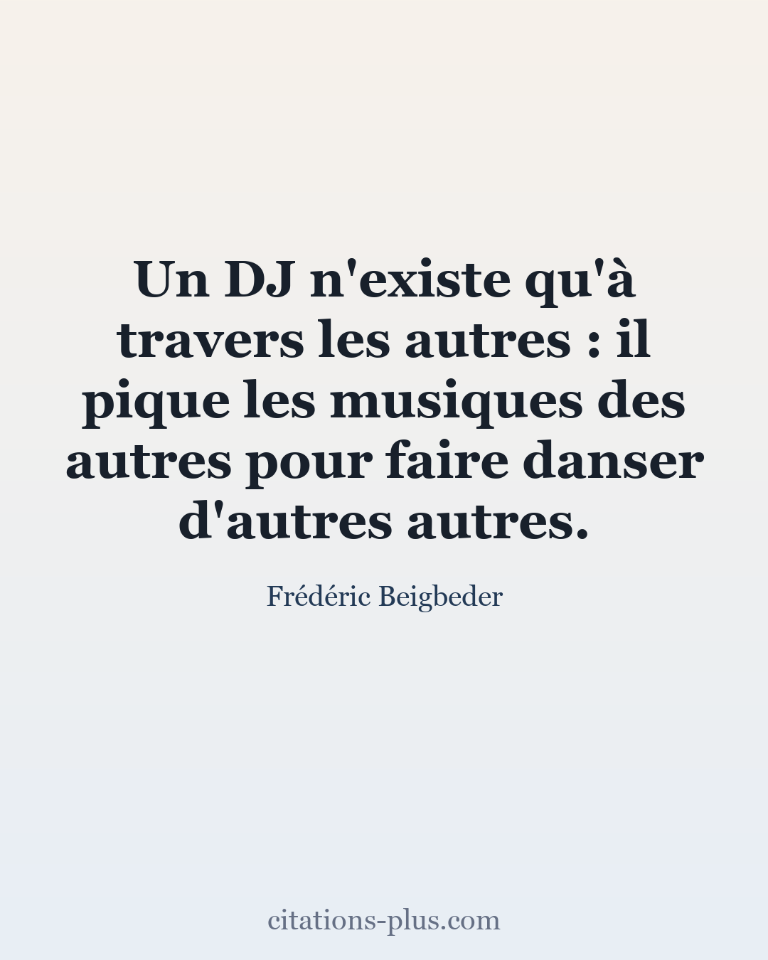 Carte Premium clair — Frédéric Beigbeder