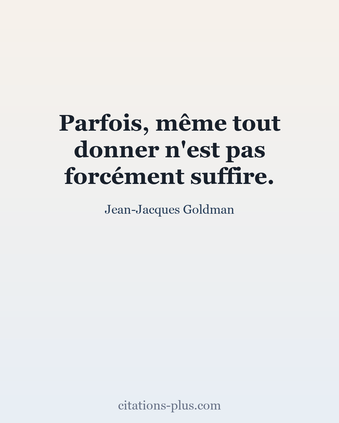 Carte Premium clair — Jean-Jacques Goldman