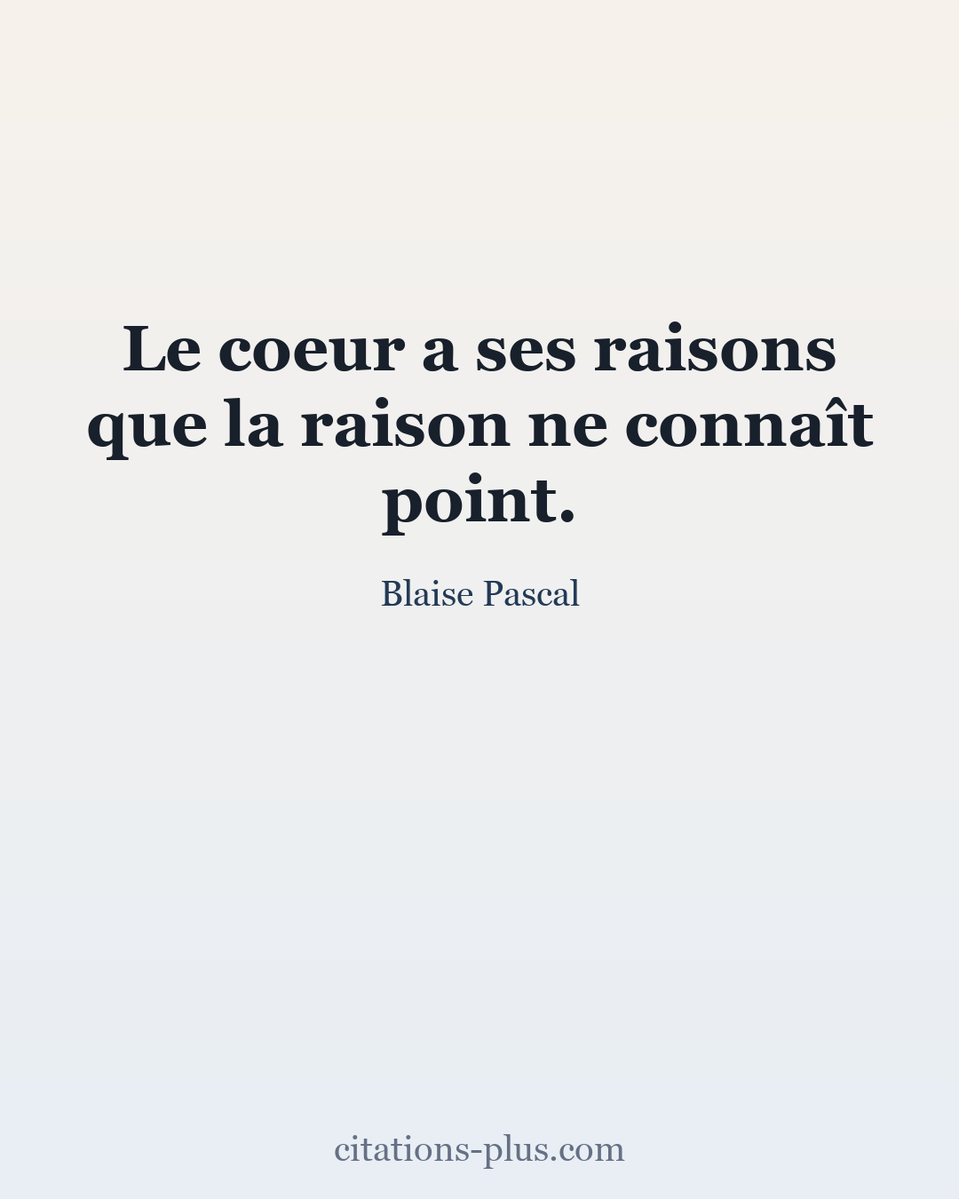 Carte Premium clair — Blaise Pascal