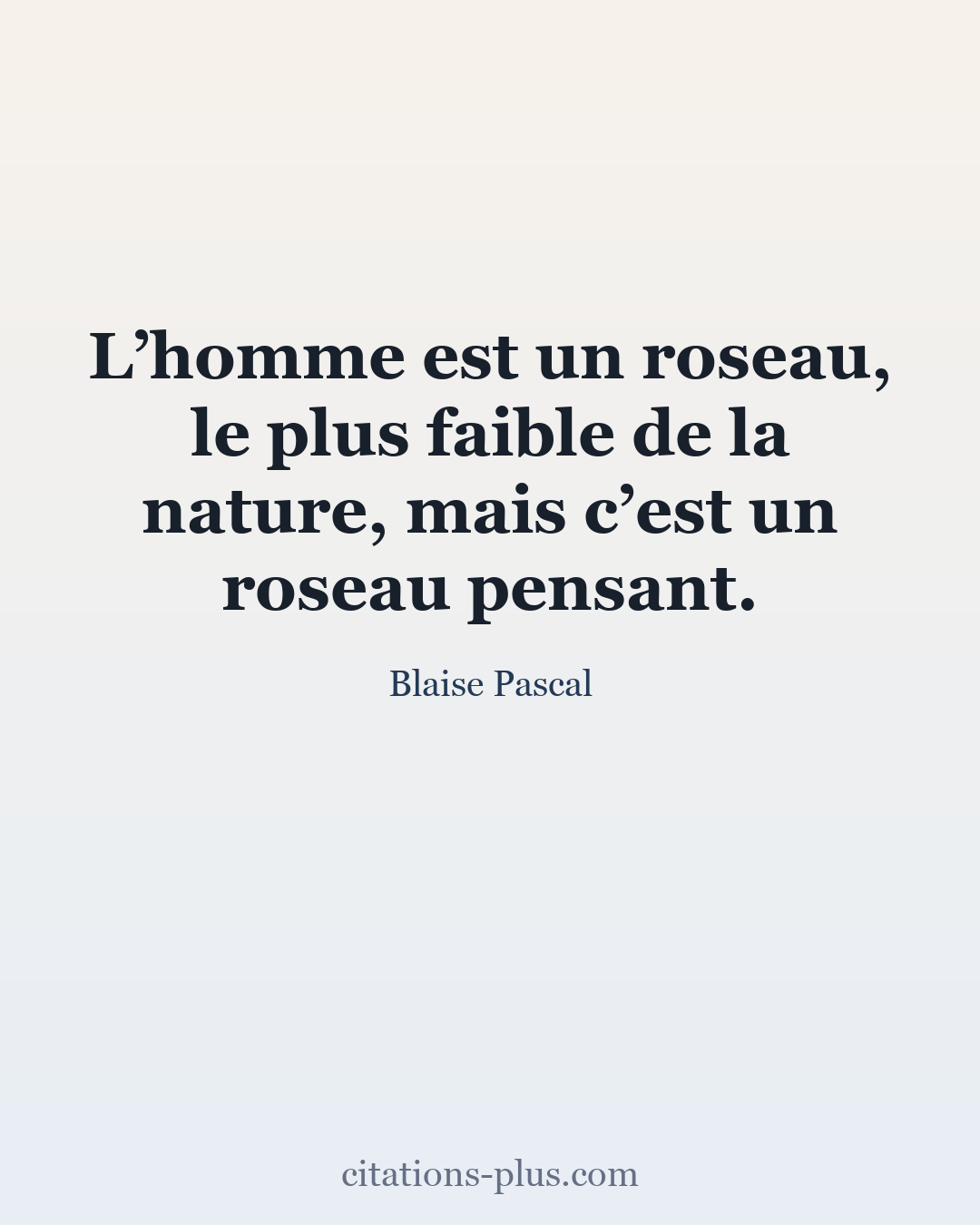 Carte Premium clair — Blaise Pascal