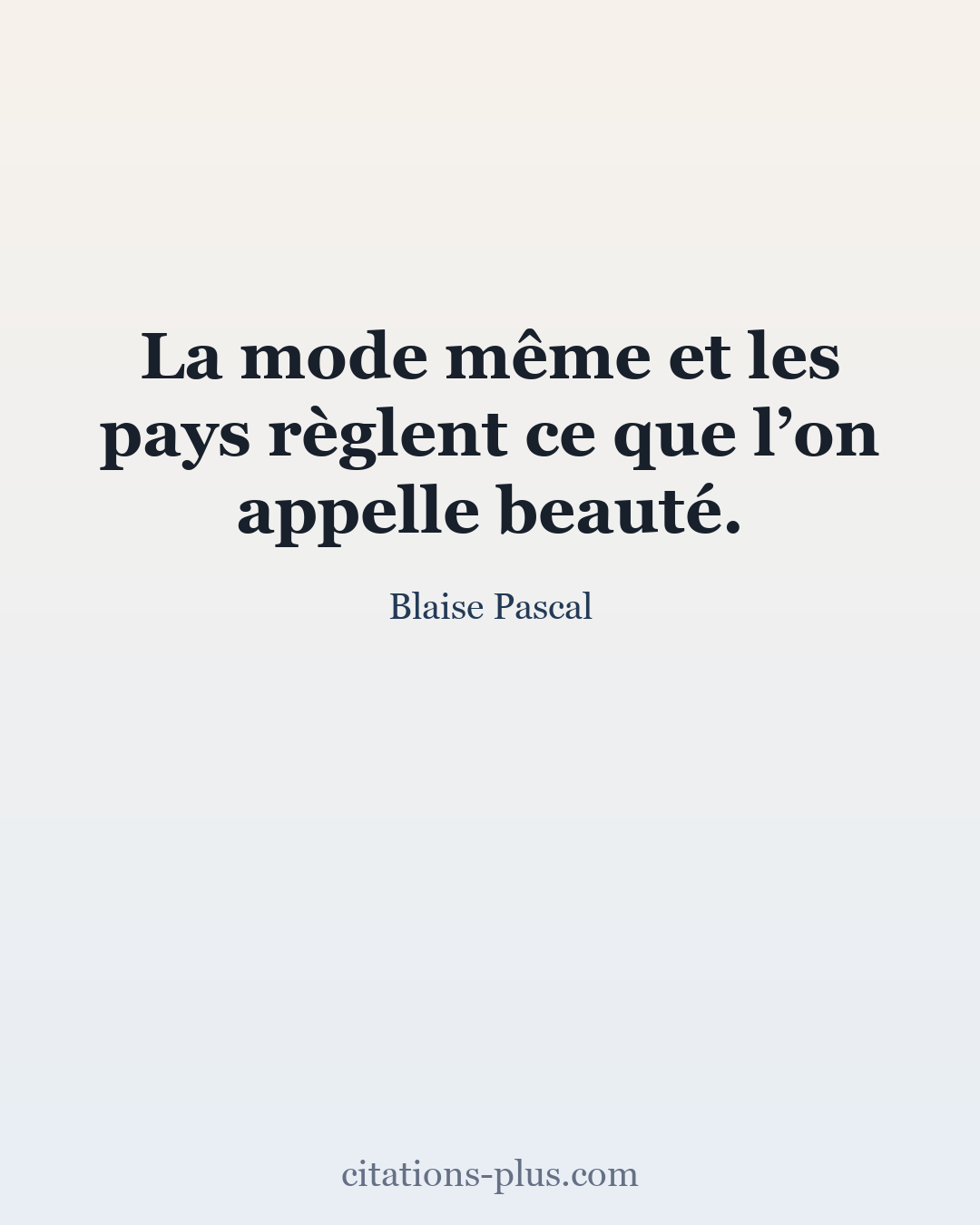 Carte Premium clair — Blaise Pascal