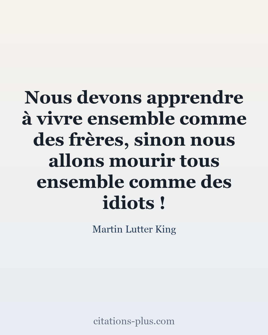 Carte Premium clair — Martin Lutter King