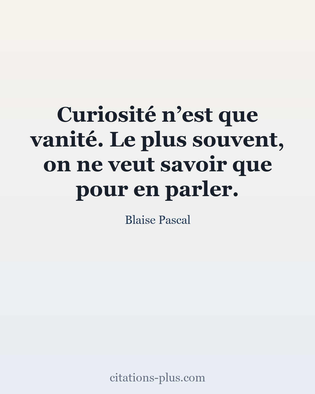 Carte Premium clair — Blaise Pascal