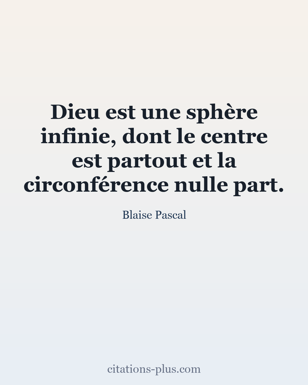 Carte Premium clair — Blaise Pascal