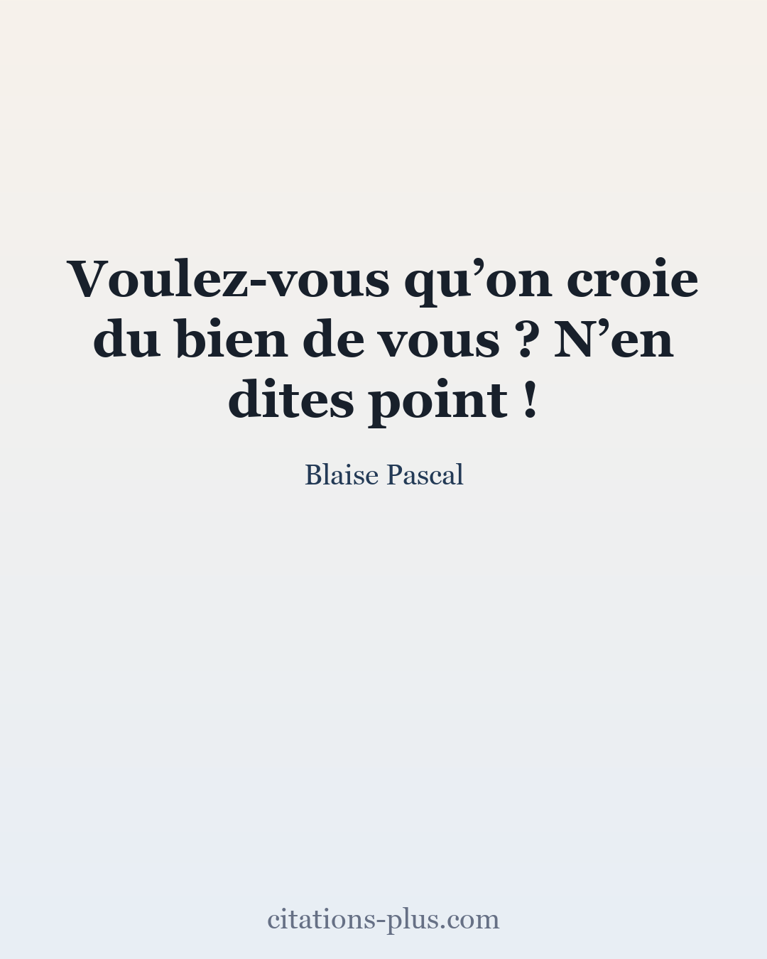 Carte Premium clair — Blaise Pascal