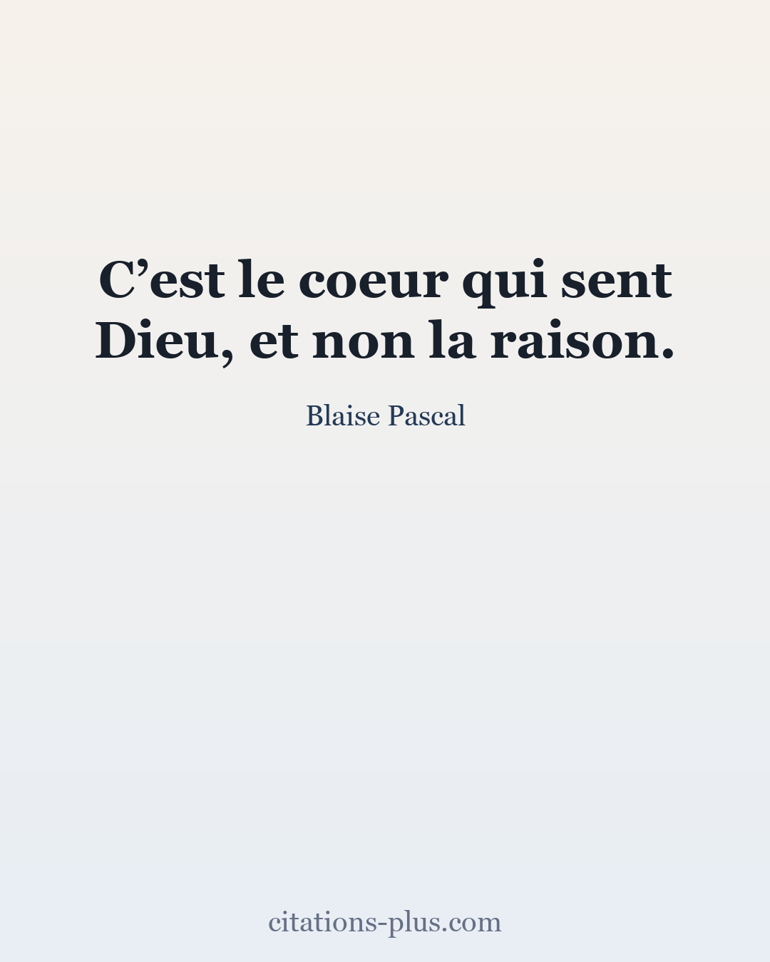 Carte Premium clair — Blaise Pascal