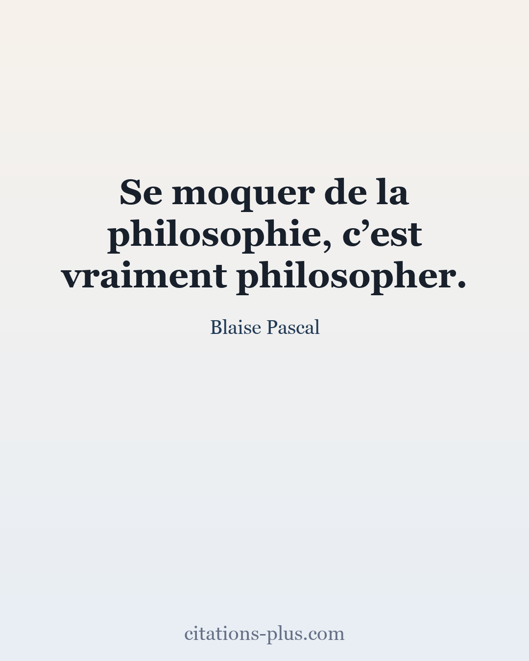 Carte Premium clair — Blaise Pascal