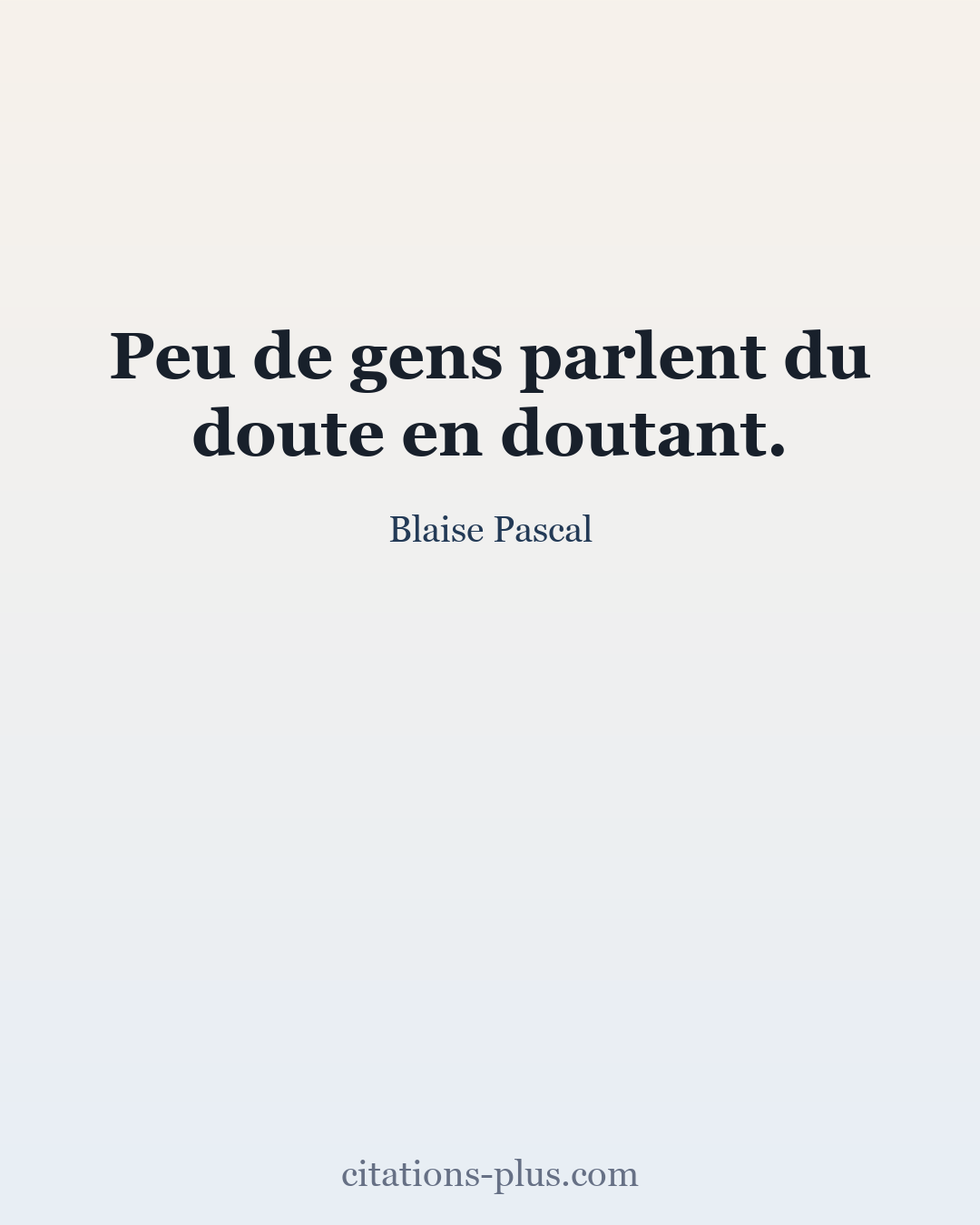 Carte Premium clair — Blaise Pascal