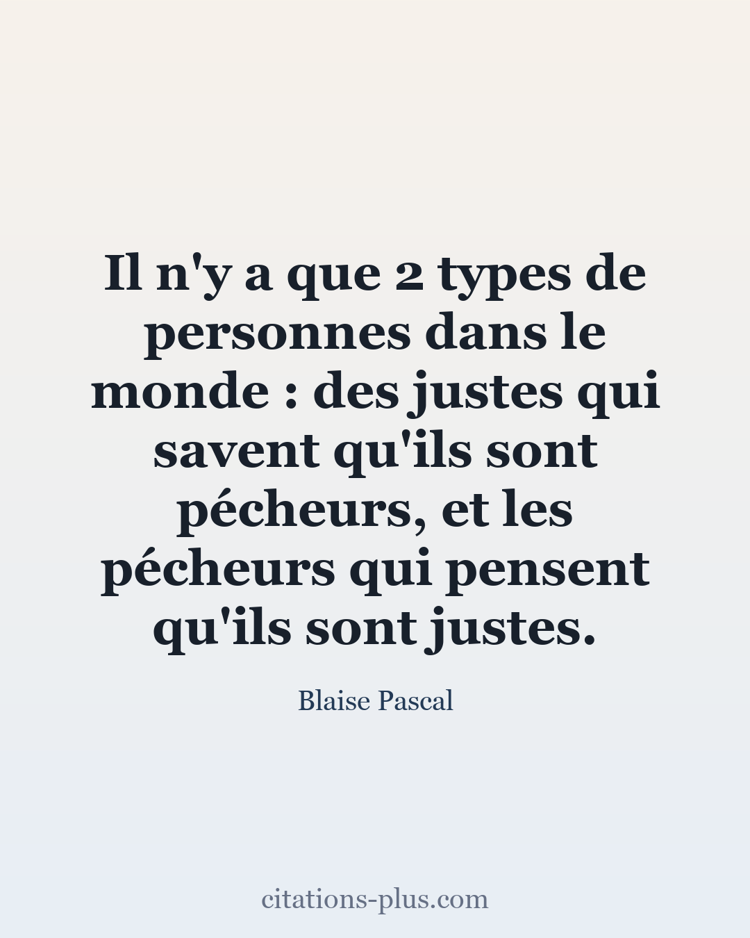 Carte Premium clair — Blaise Pascal