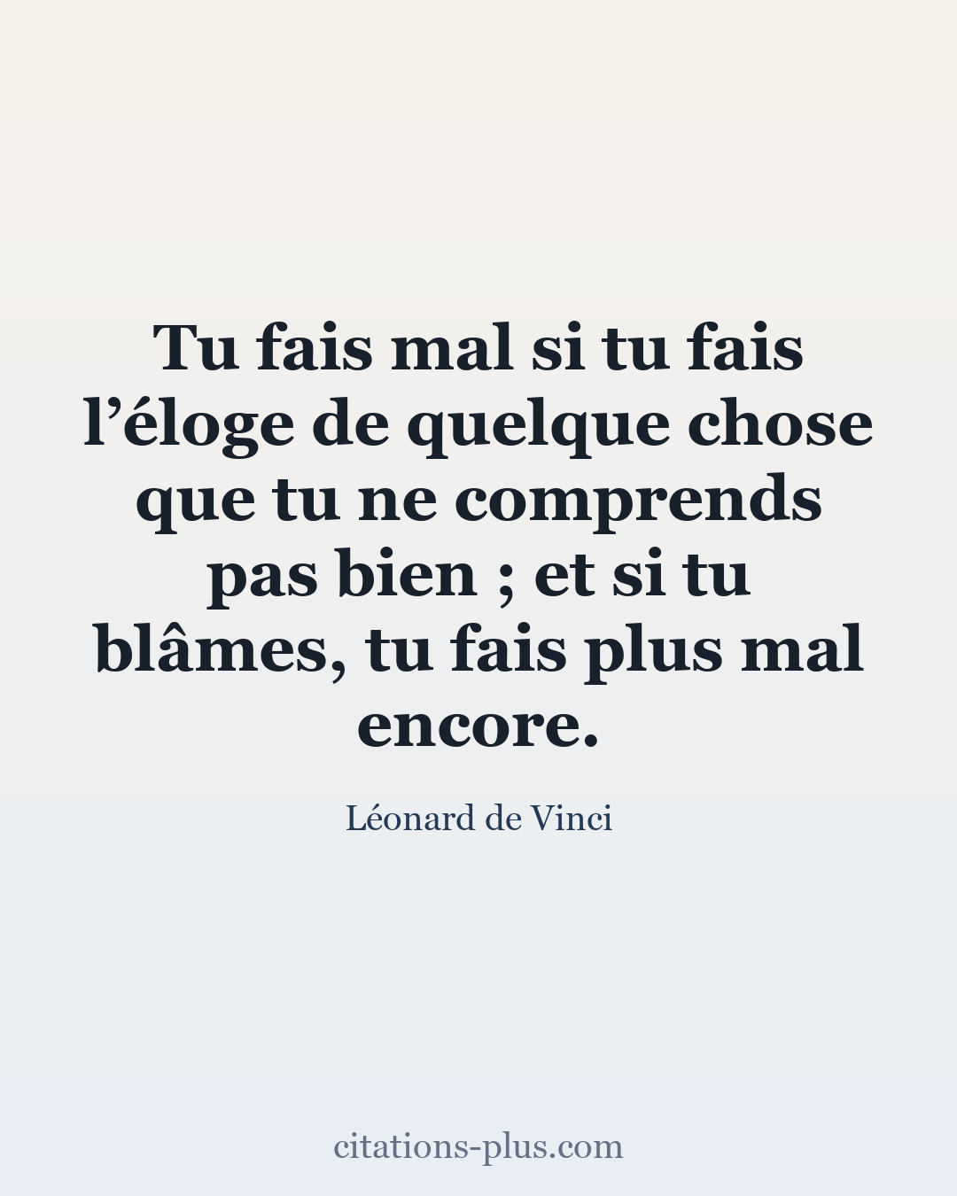 Carte Premium clair — Léonard de Vinci