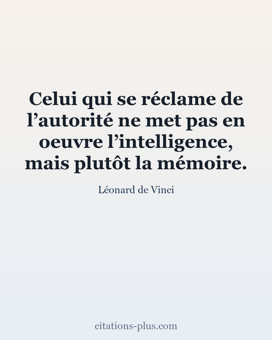 Carte Premium clair — Léonard de Vinci