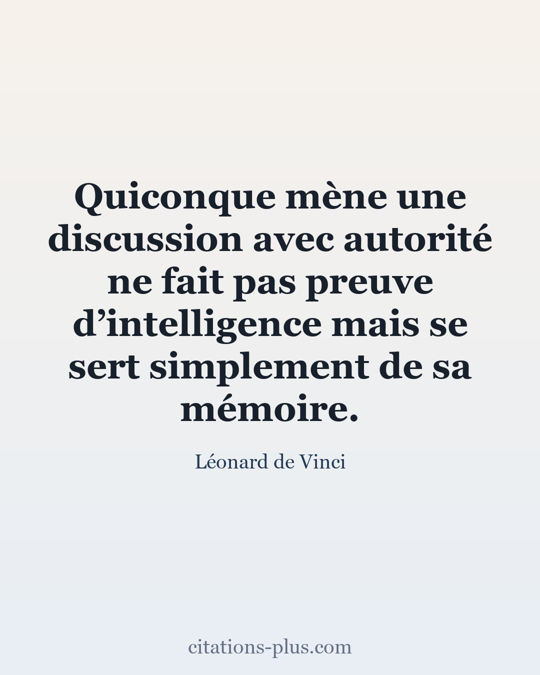 Carte Premium clair — Léonard de Vinci