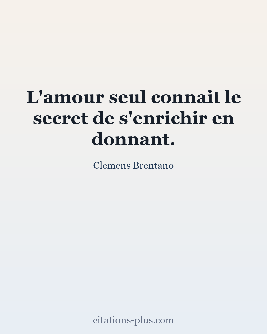 Carte Premium clair — Clemens Brentano