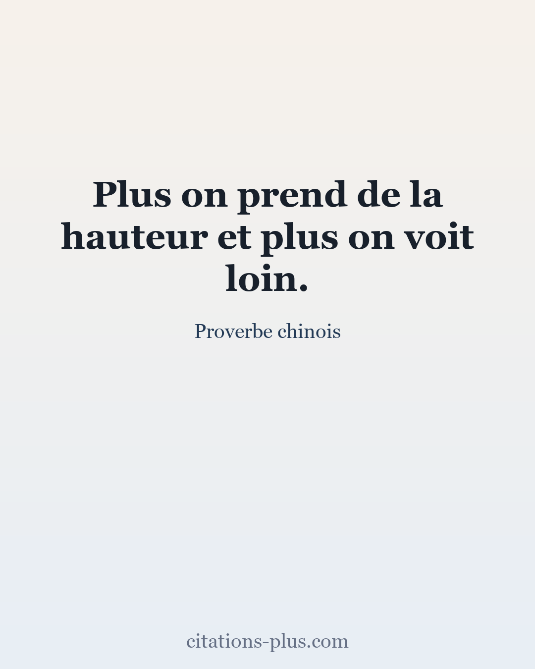 Carte Premium clair — Proverbe chinois