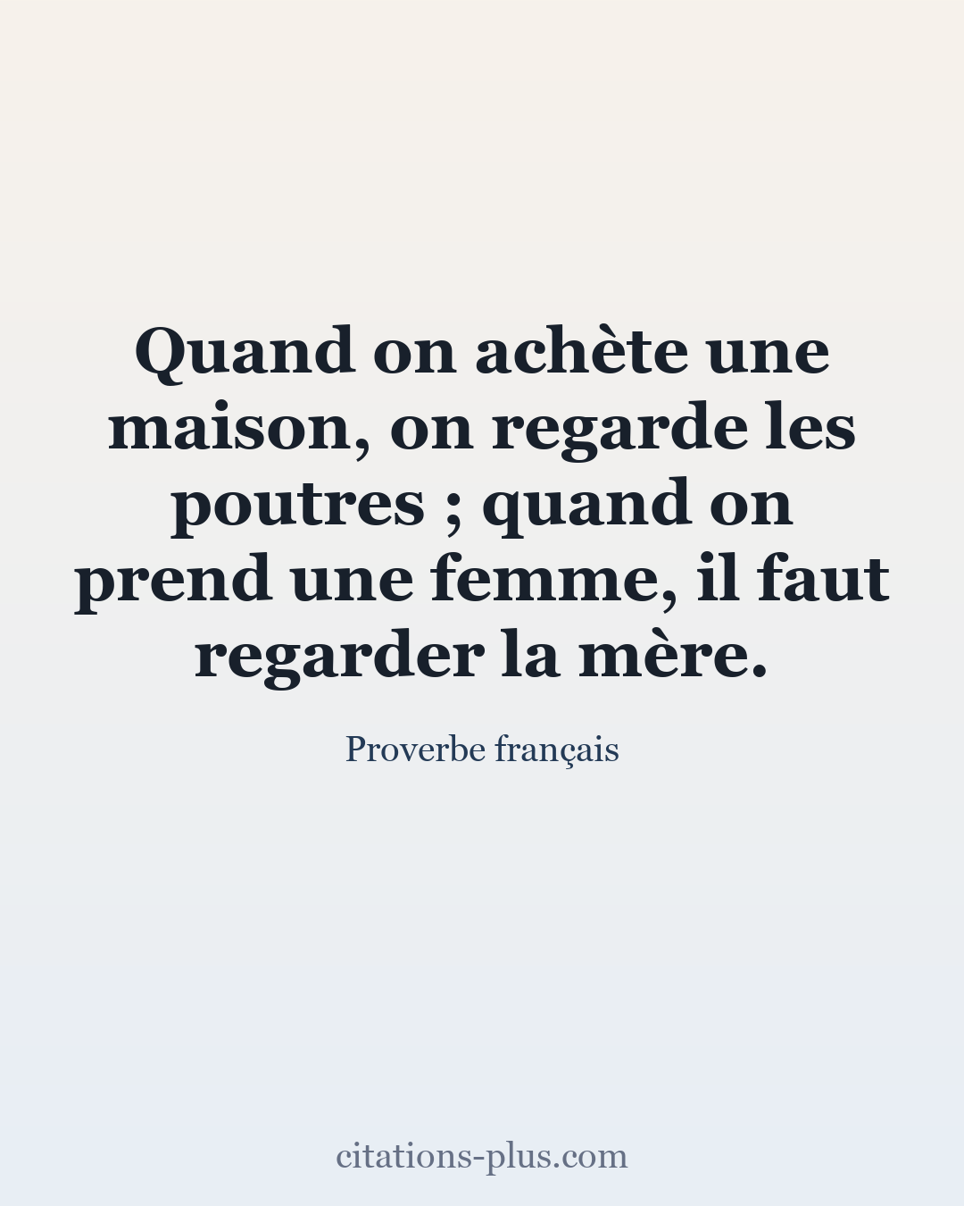 Carte Premium clair — Proverbe français