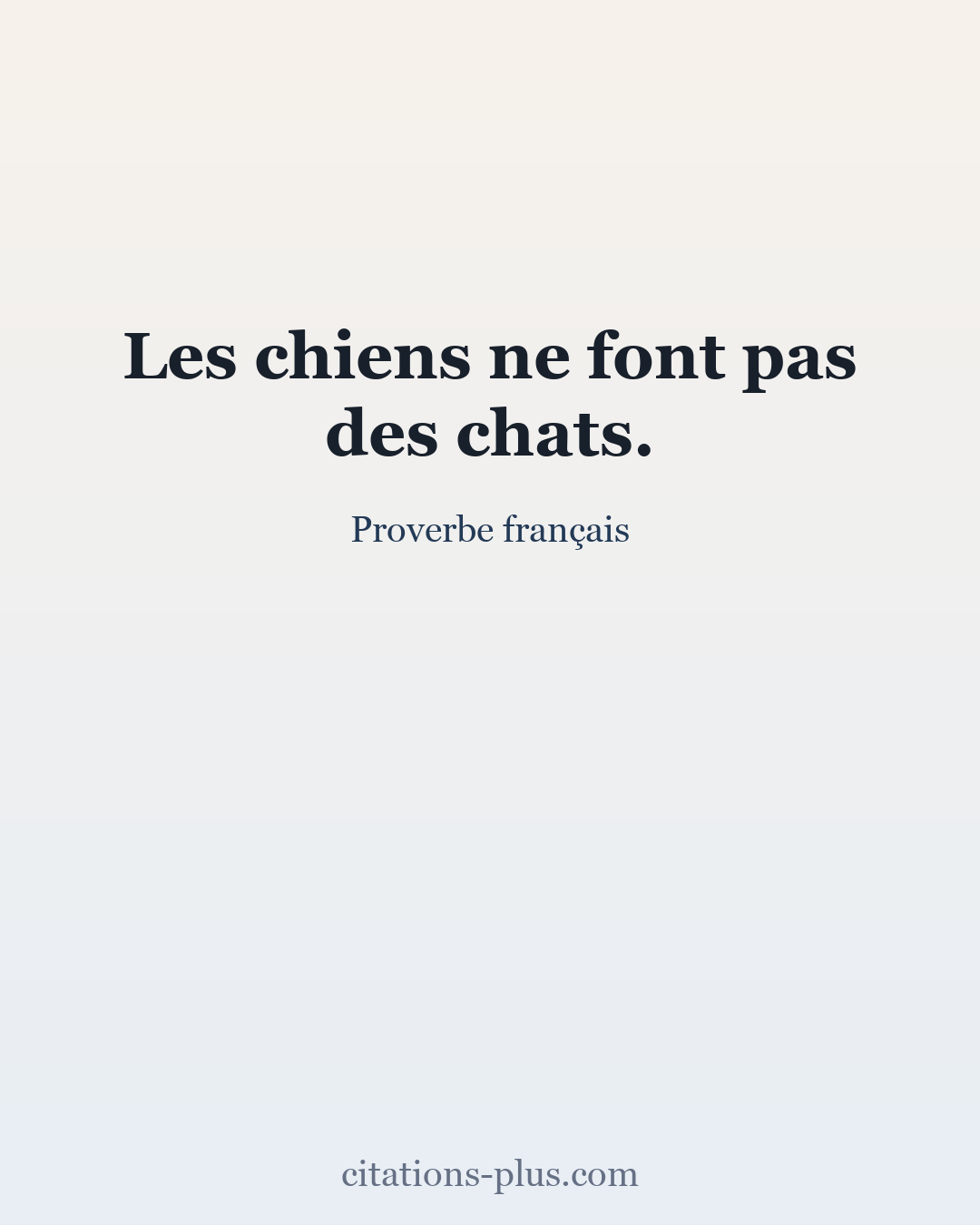 Carte Premium clair — Proverbe français