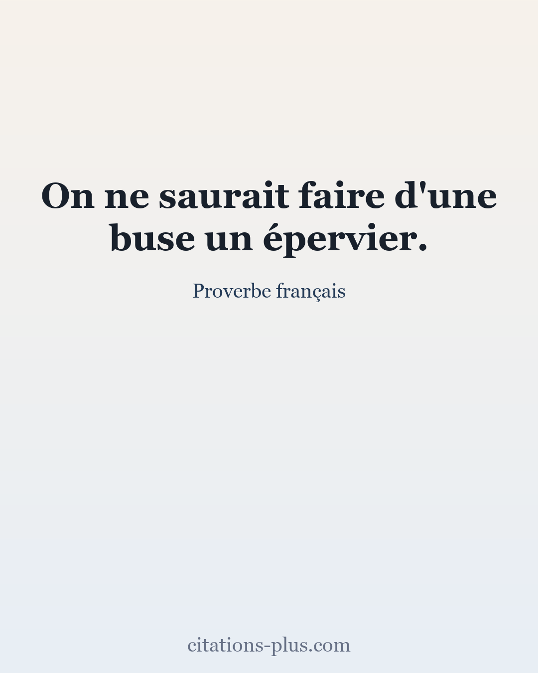 Carte Premium clair — Proverbe français