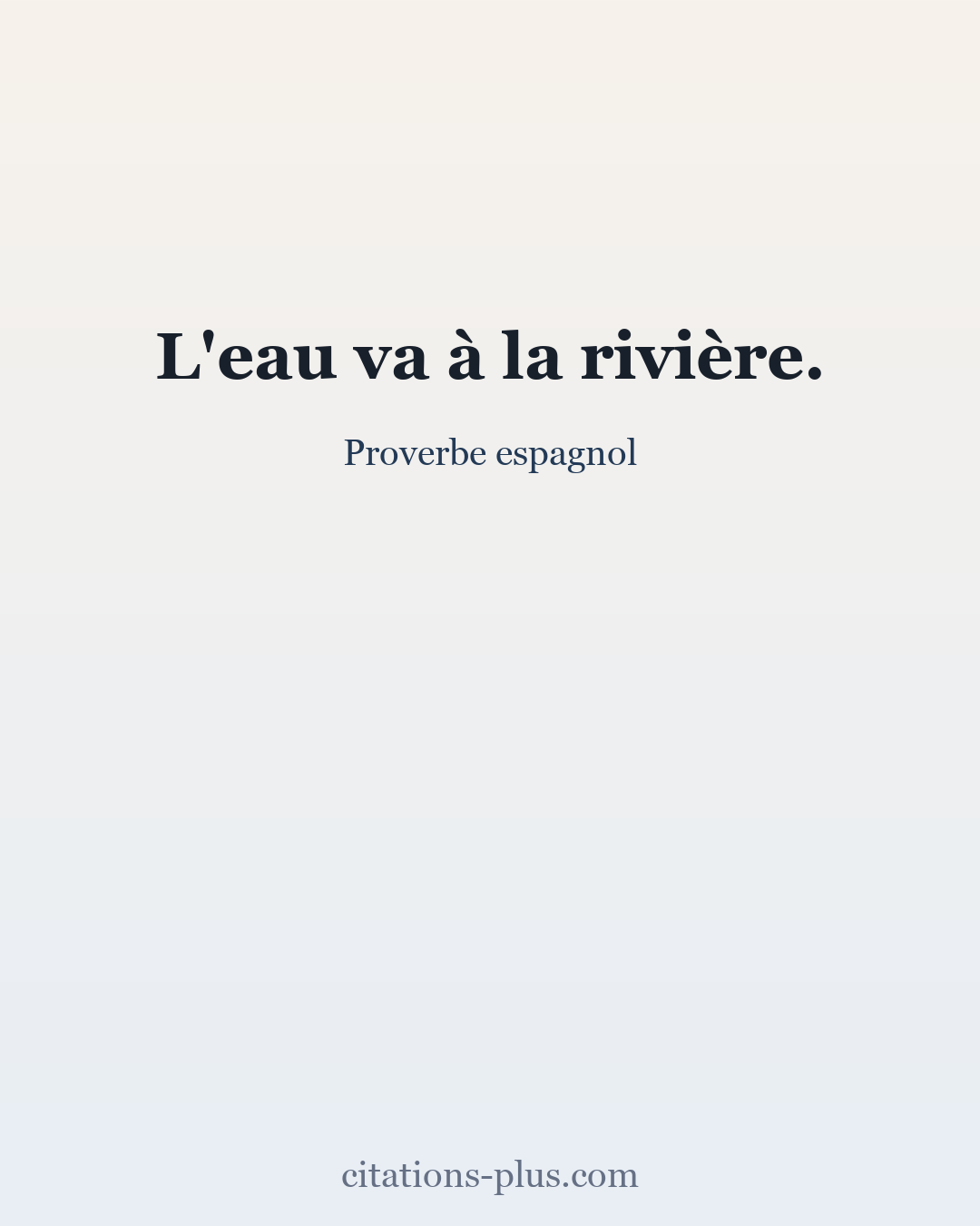 Carte Premium clair — Proverbe espagnol