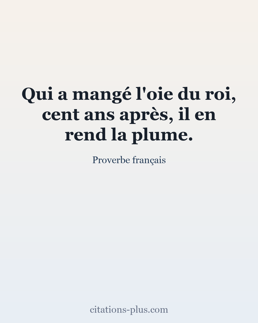 Carte Premium clair — Proverbe français