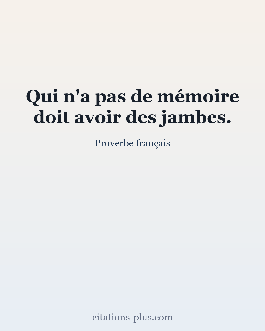 Carte Premium clair — Proverbe français