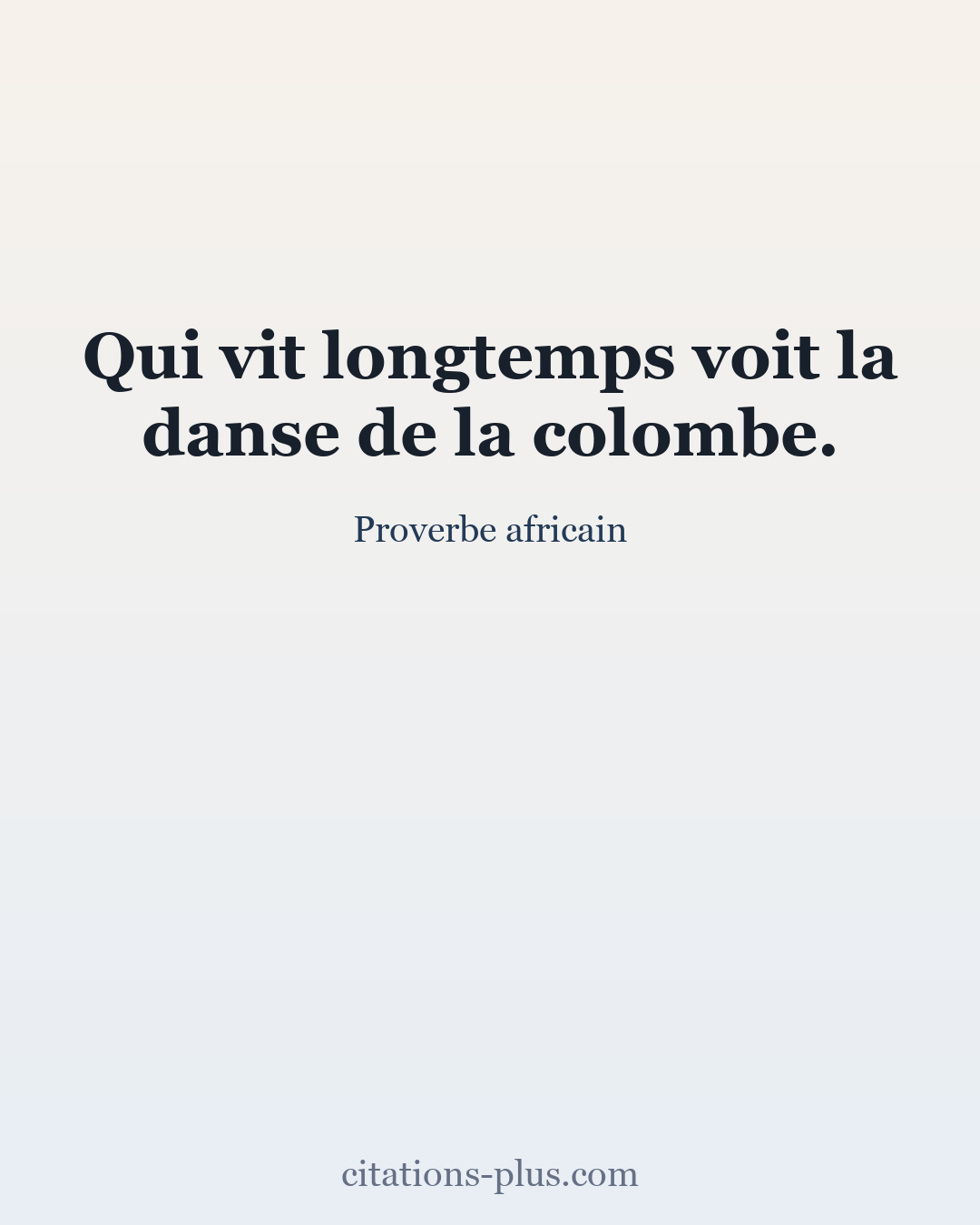 Carte Premium clair — Proverbe africain