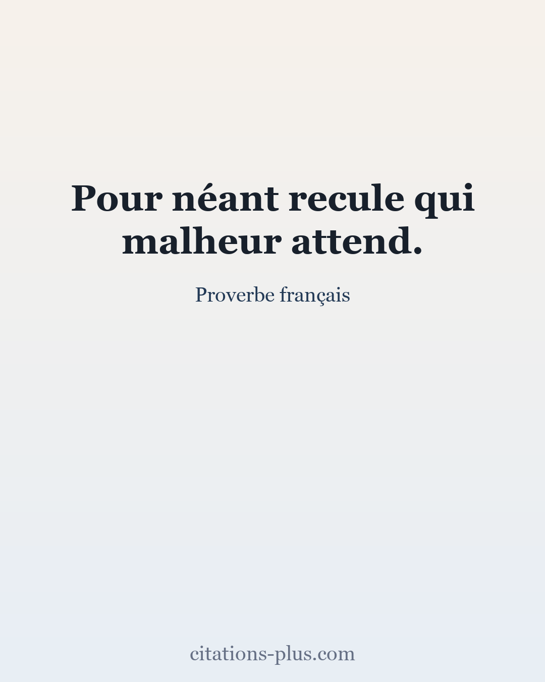 Carte Premium clair — Proverbe français