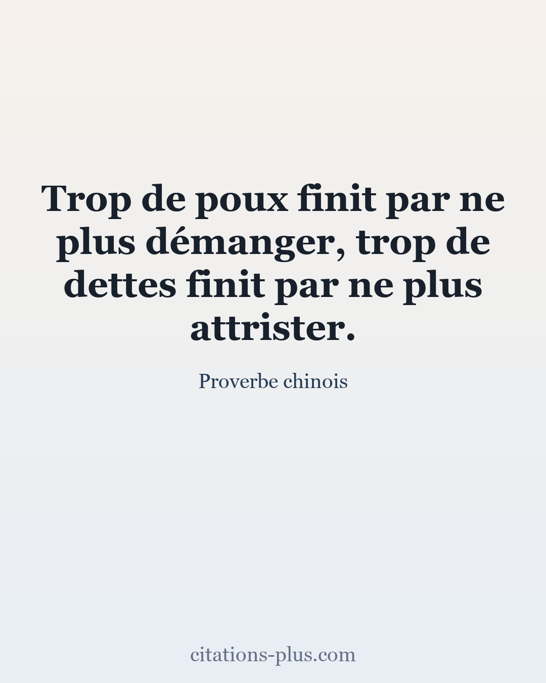 Carte Premium clair — Proverbe chinois