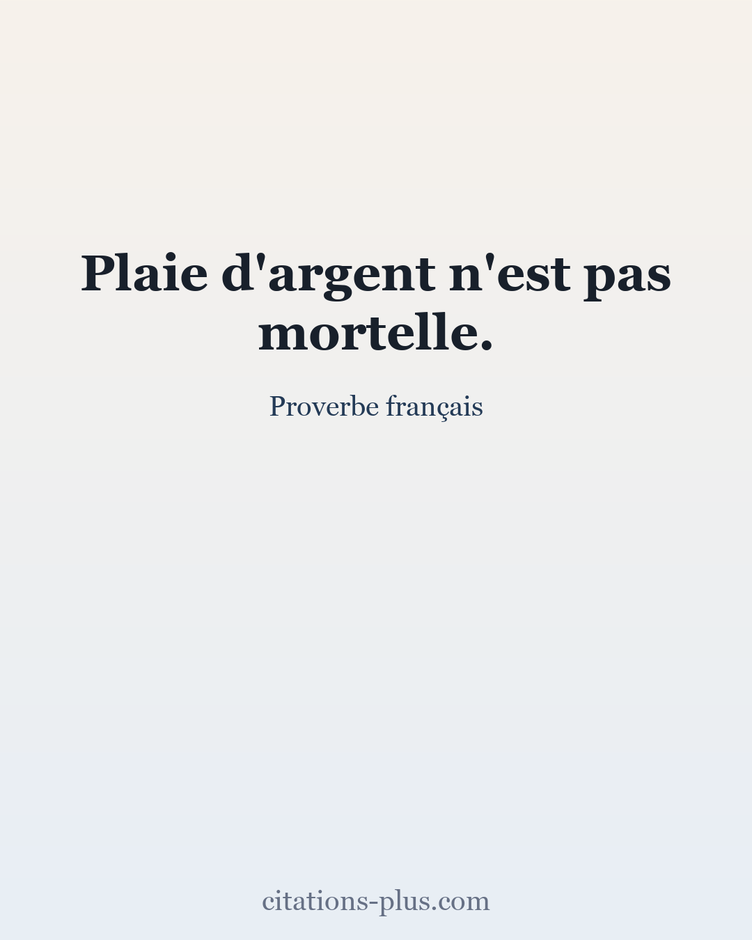 Carte Premium clair — Proverbe français
