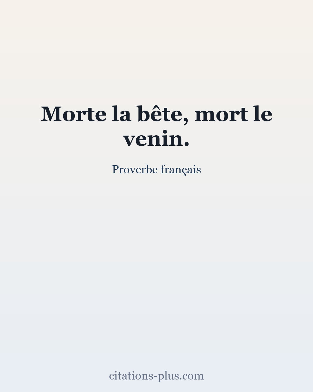 Carte Premium clair — Proverbe français