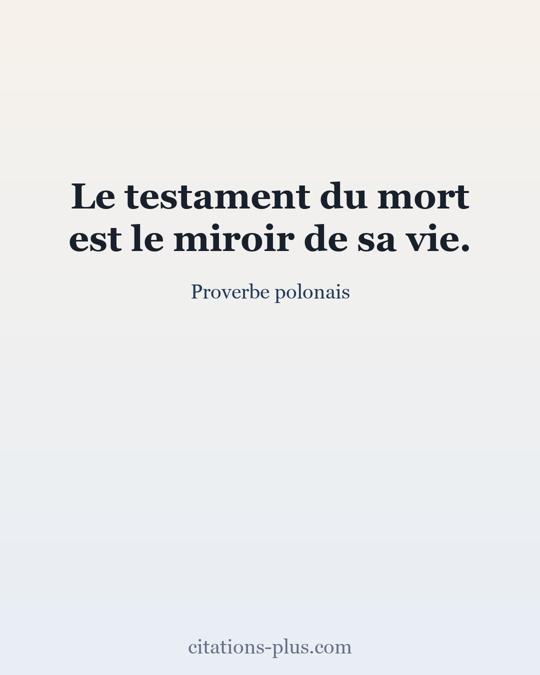 Carte Premium clair — Proverbe polonais