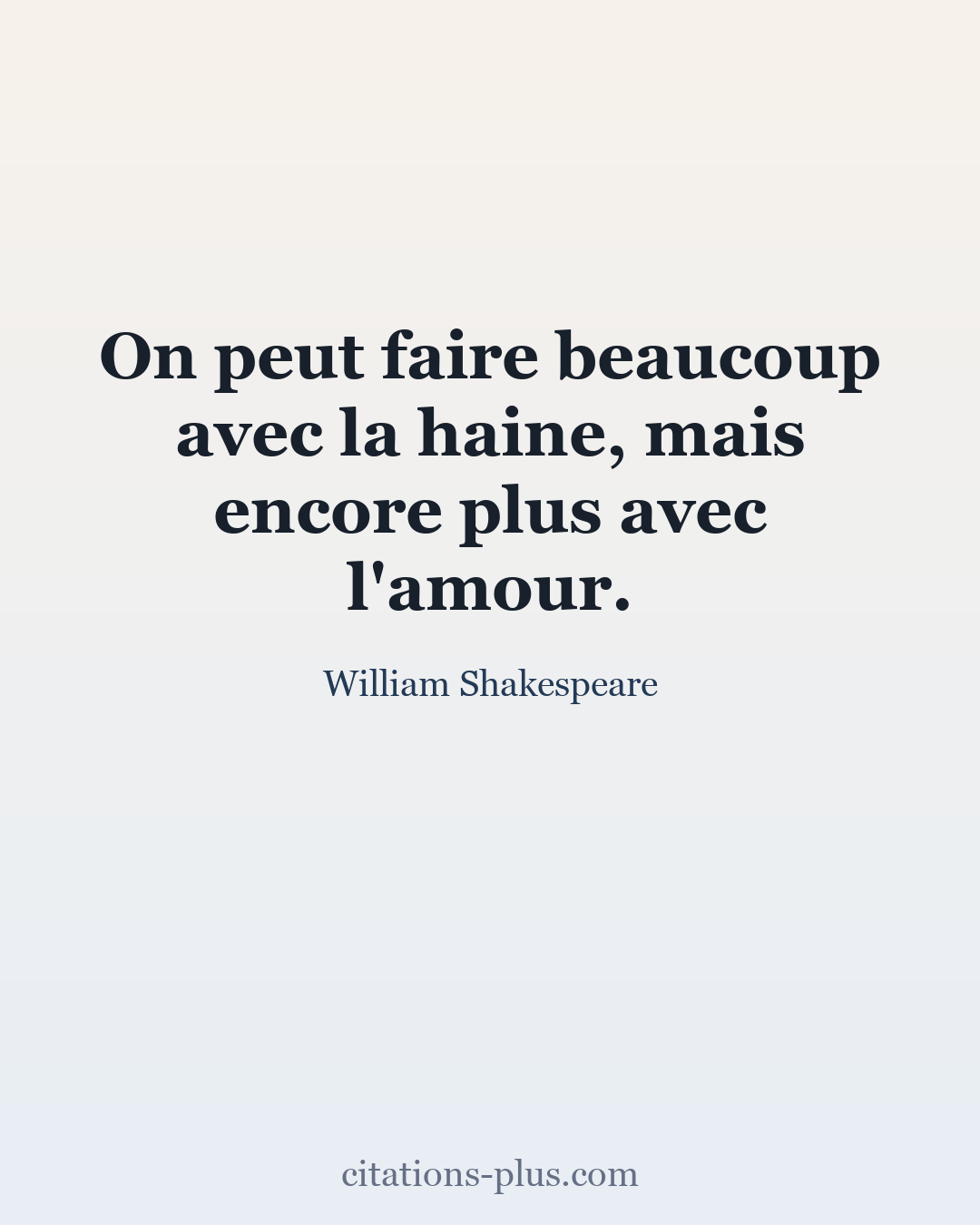 Carte Premium clair — William Shakespeare