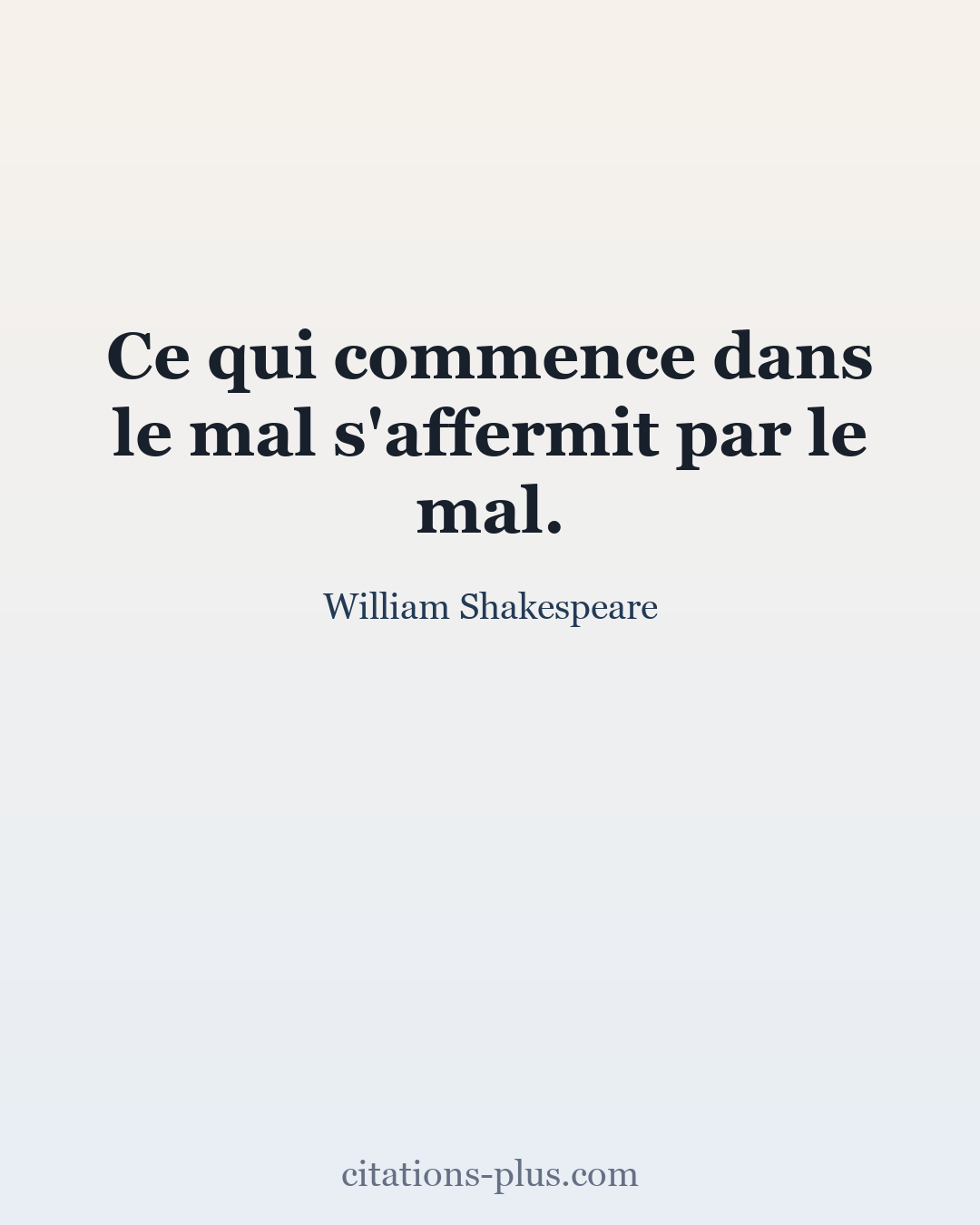 Carte Premium clair — William Shakespeare